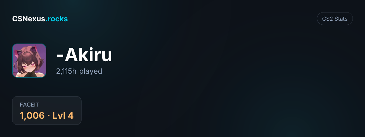 CS2 stats for -Akiru