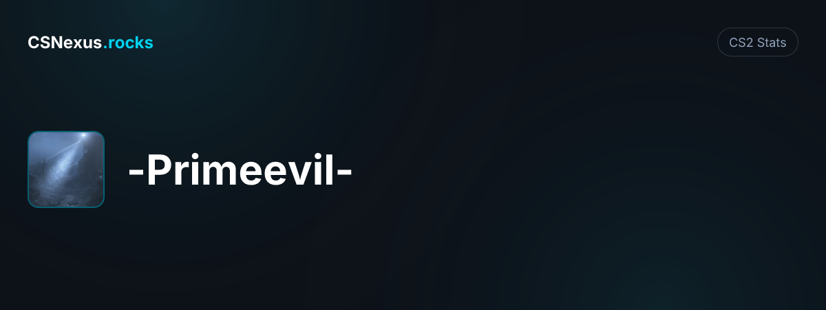CS2 stats for -Primeevil-