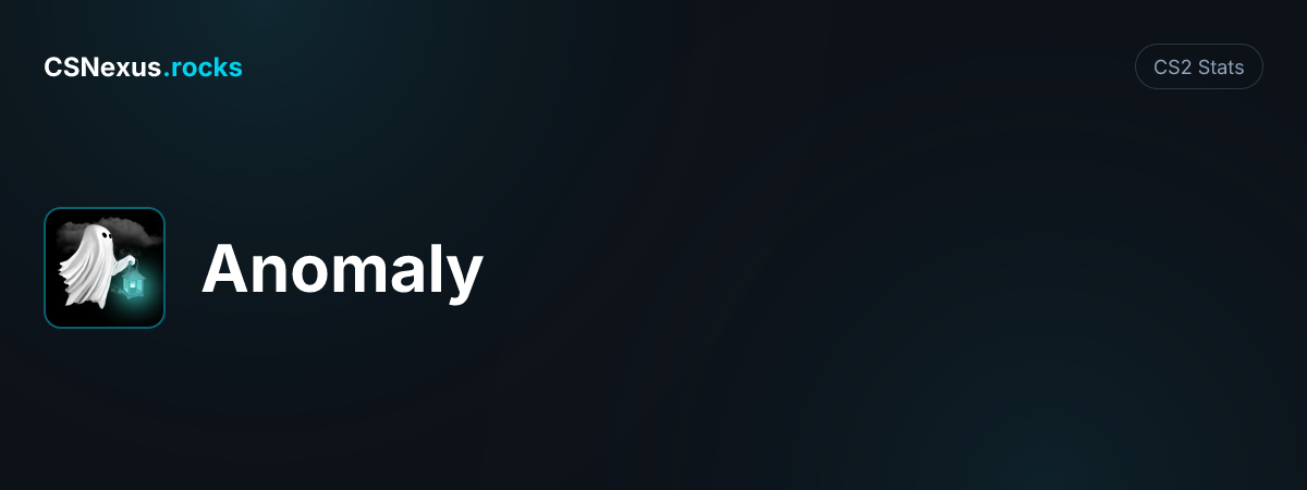CS2 stats card for Anomaly