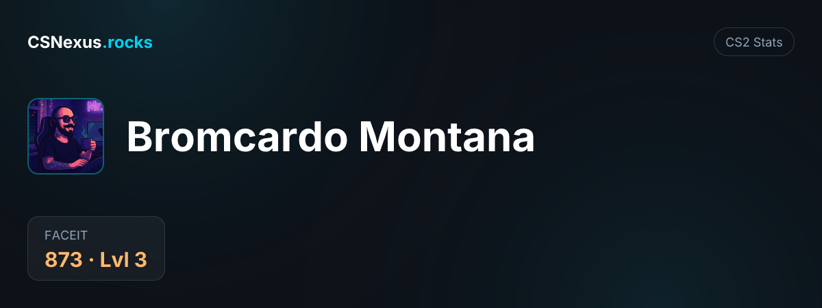 CS2 stats for Bromcardo Montana