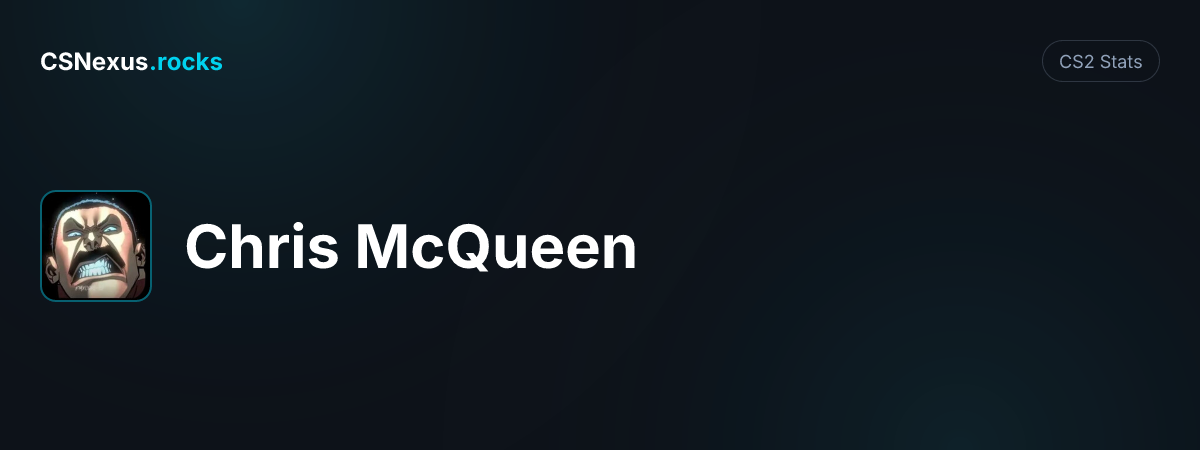 CS2 stats card for Chris McQueen
