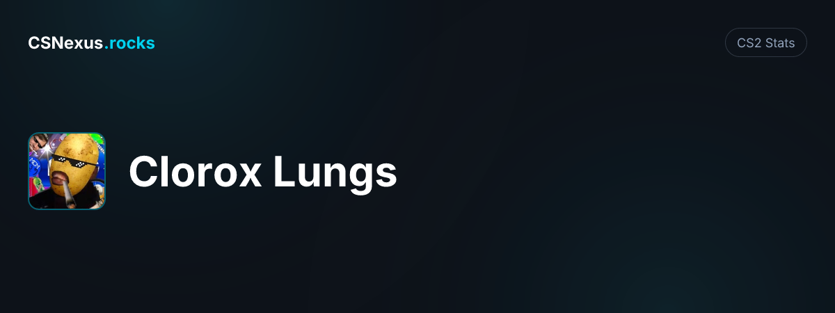 CS2 stats card for Clorox Lungs