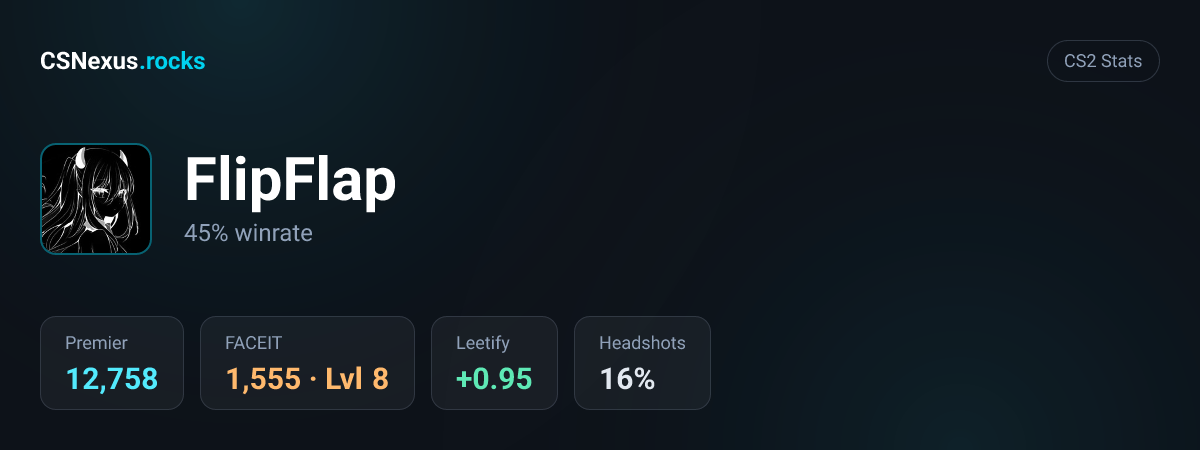 CS2 stats card for FlipFlap