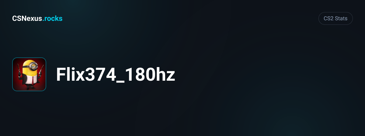 CS2 stats card for Flix374_180hz
