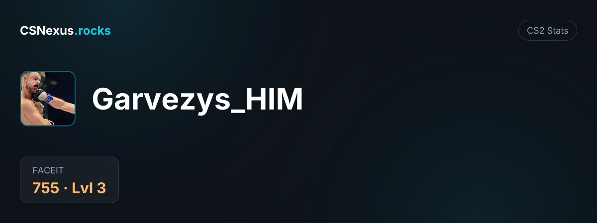 CS2 stats card for Garvezys_HIM