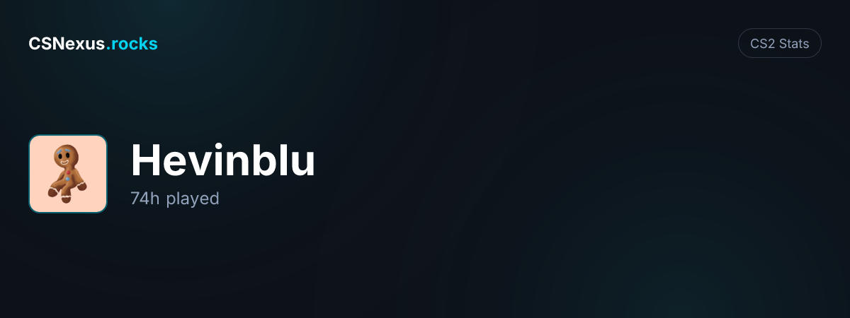 CS2 stats card for HevinbIu