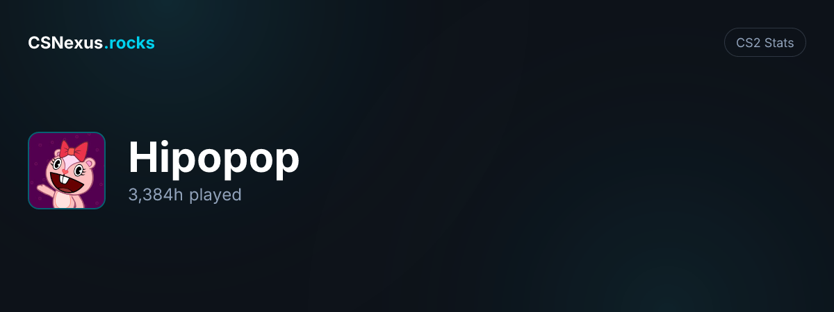 CS2 stats card for Hipopop