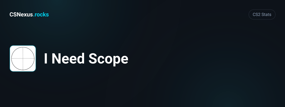 CS2 stats card for I Need Scope