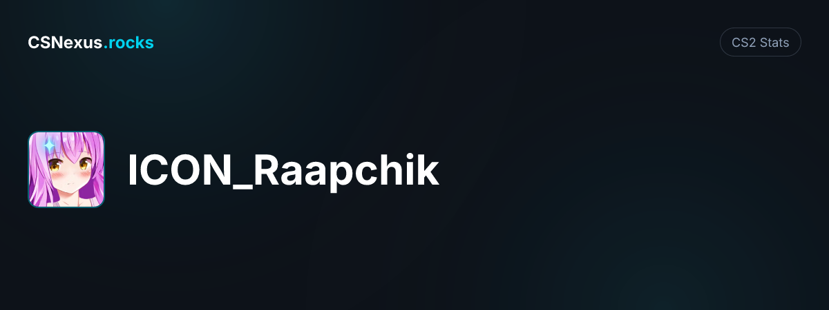 CS2 stats card for ICON_Raapchik