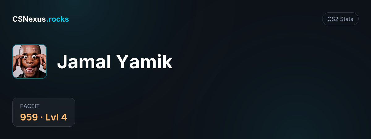 CS2 stats card for Jamal Yamik