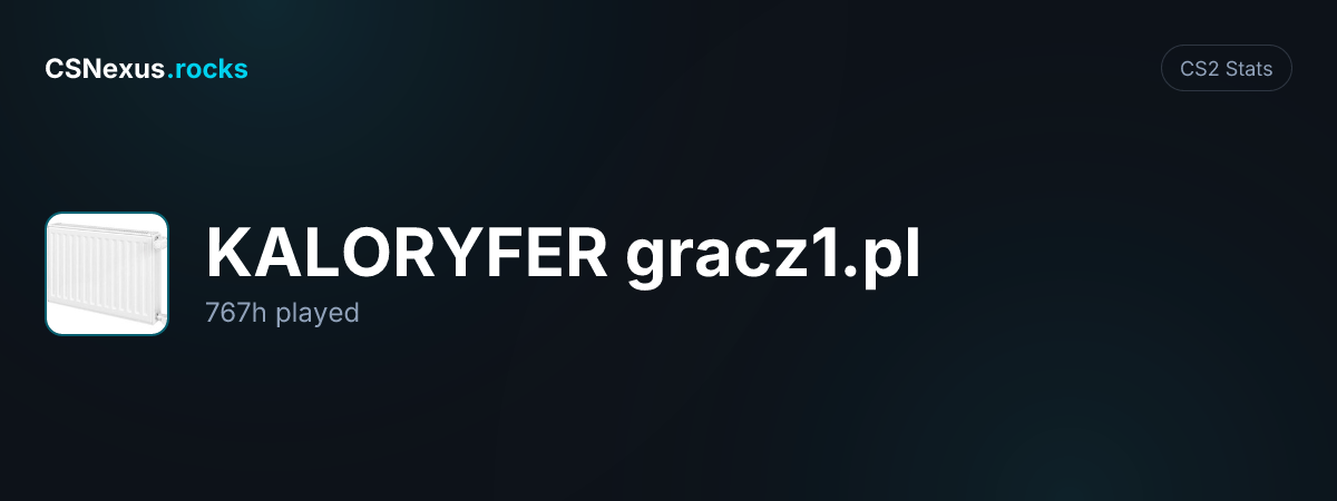 CS2 stats card for KALORYFER gracz1.pl
