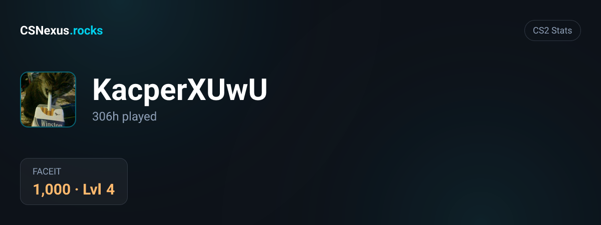 CS2 stats for KacperXUwU