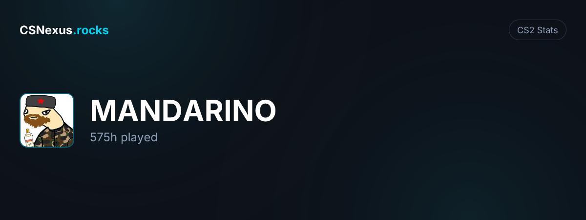 CS2 stats card for MANDARINO