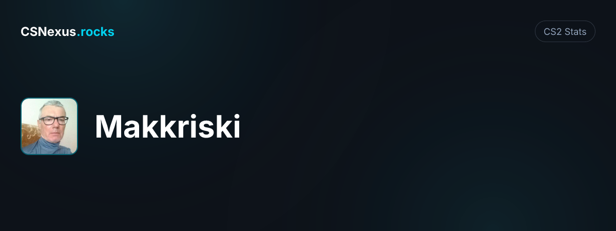 CS2 stats card for Makkriski
