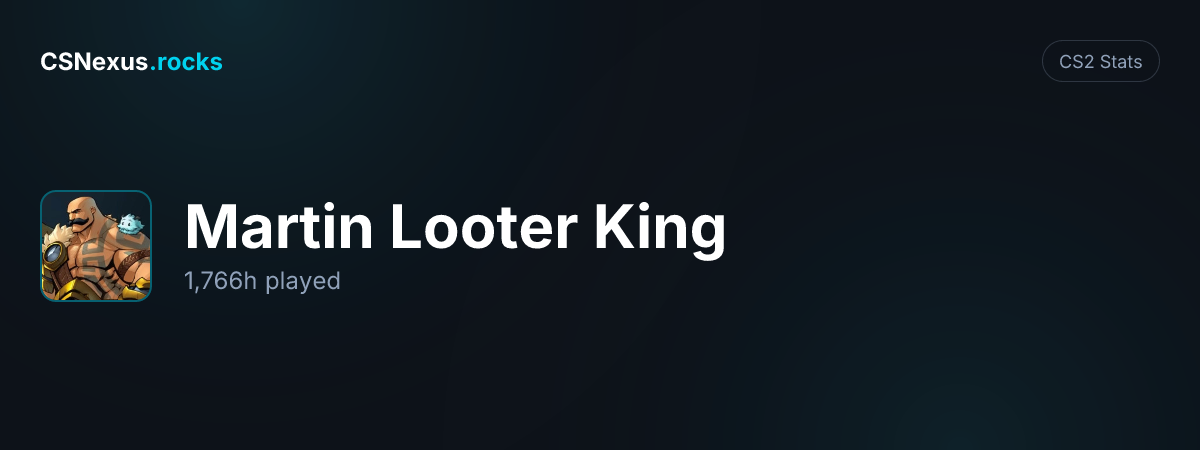 CS2 stats card for Martin Looter King
