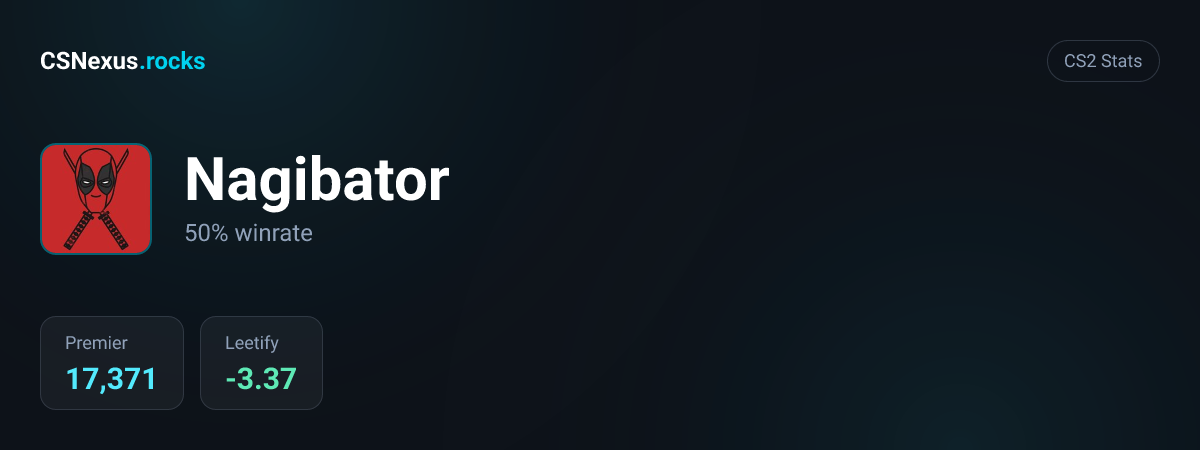 CS2 stats for Nagibator