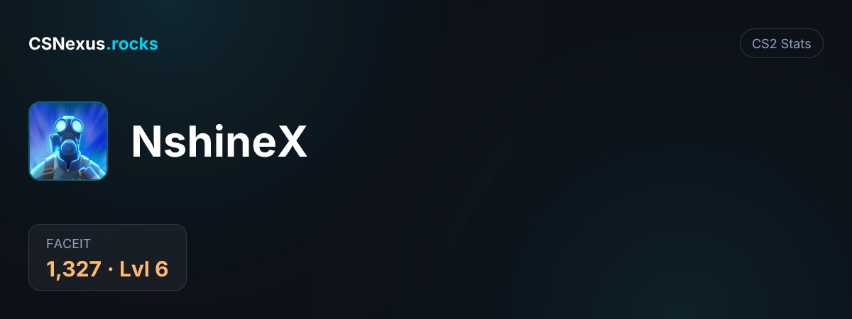 CS2 stats card for NshineX