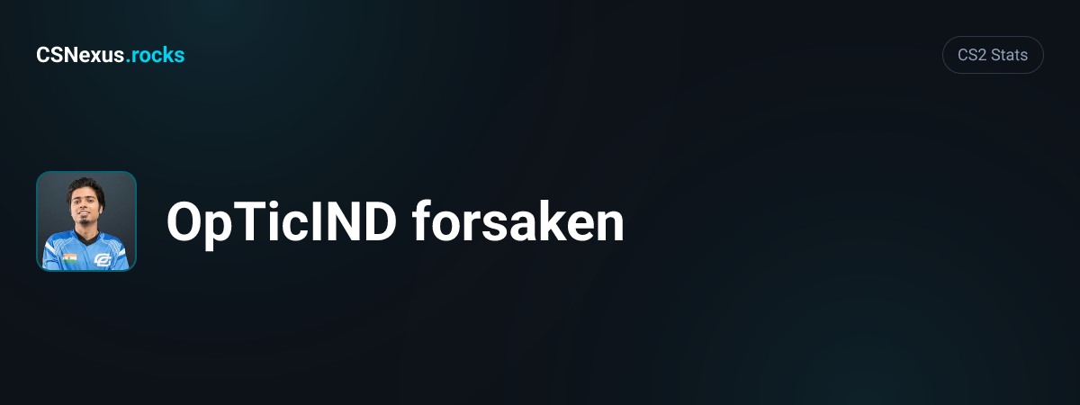 CS2 stats card for OpTicIND forsaken