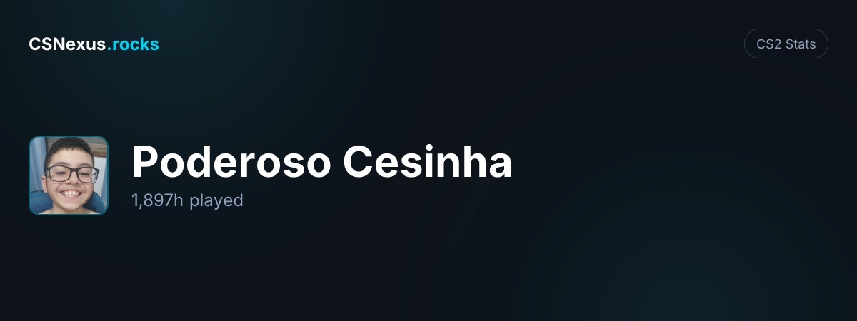 CS2 stats card for Poderoso Cesinha