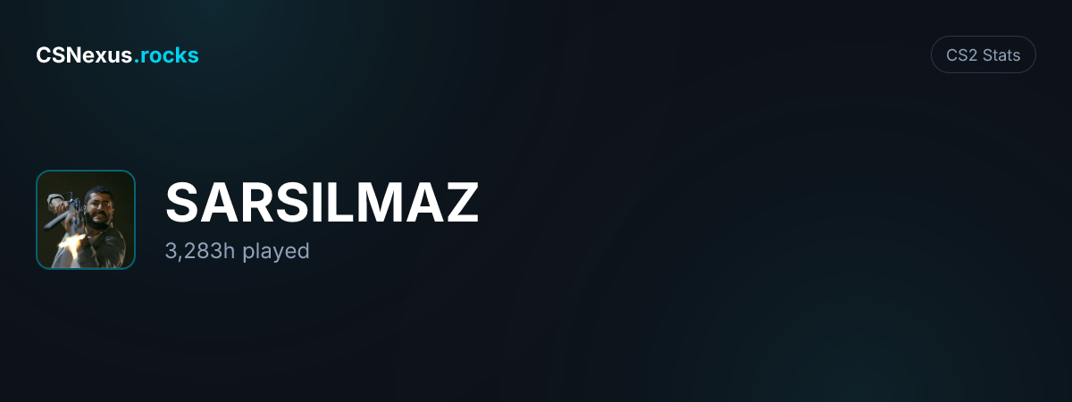 CS2 stats card for SARSILMAZ