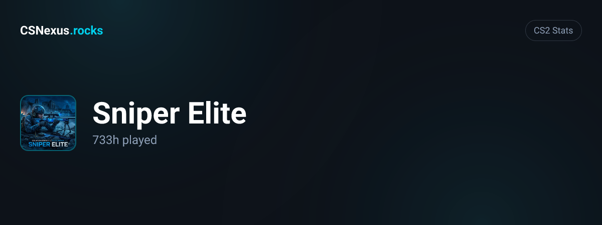 CS2 stats card for Sniper Elite