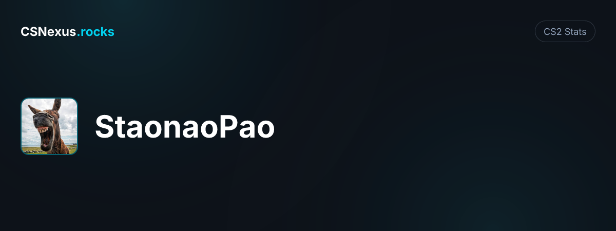 CS2 stats card for StaonaoPao