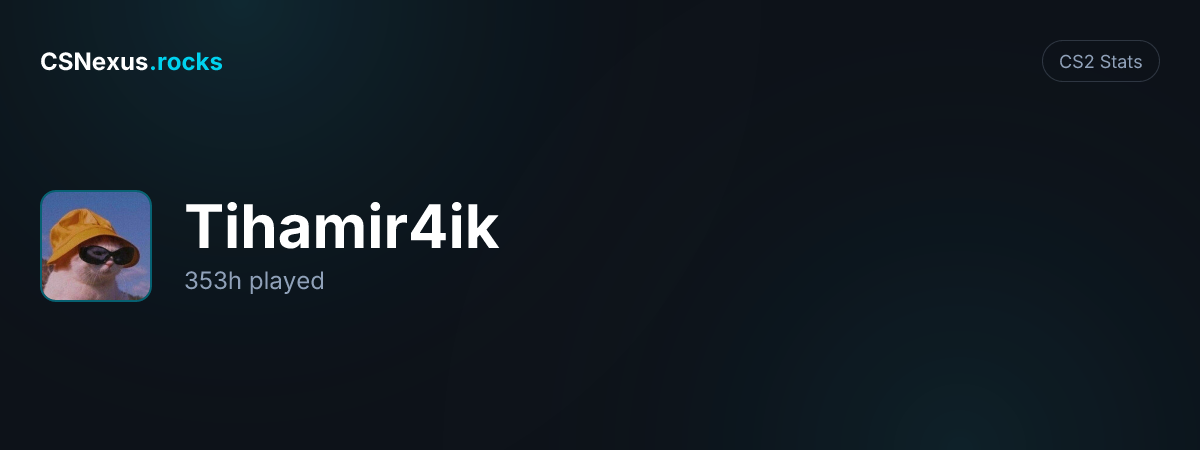 CS2 stats card for Tihamir4ik