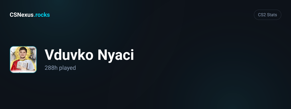 CS2 stats for Vduvko Nyaci