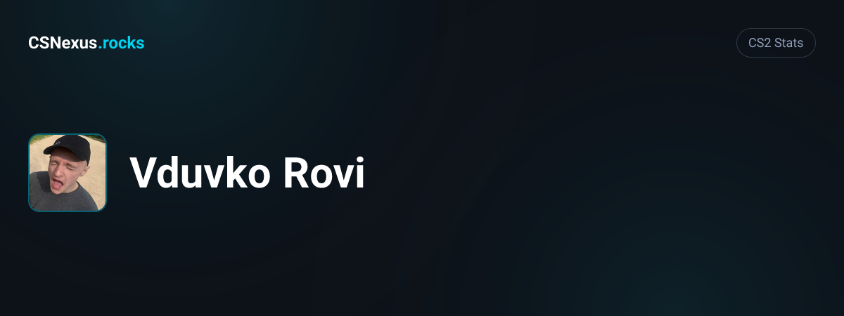 CS2 stats card for Vduvko Rovi