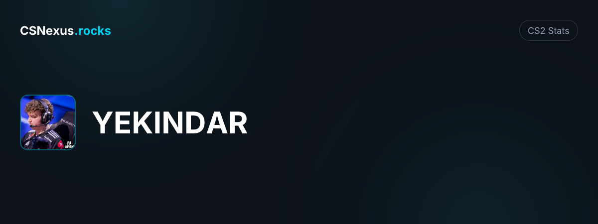 CS2 stats for YEKINDAR
