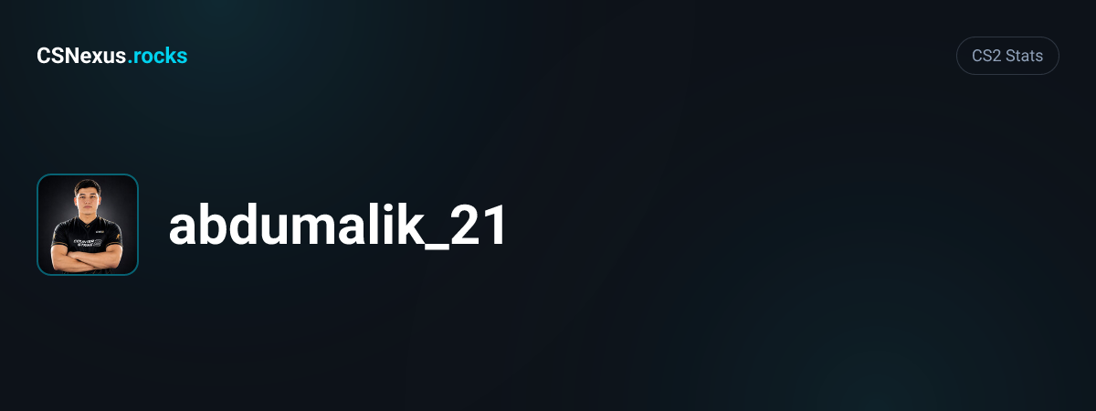 CS2 stats card for abdumalik_21