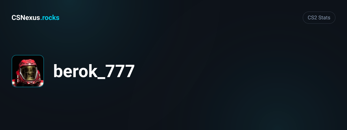 CS2 stats card for berok_777