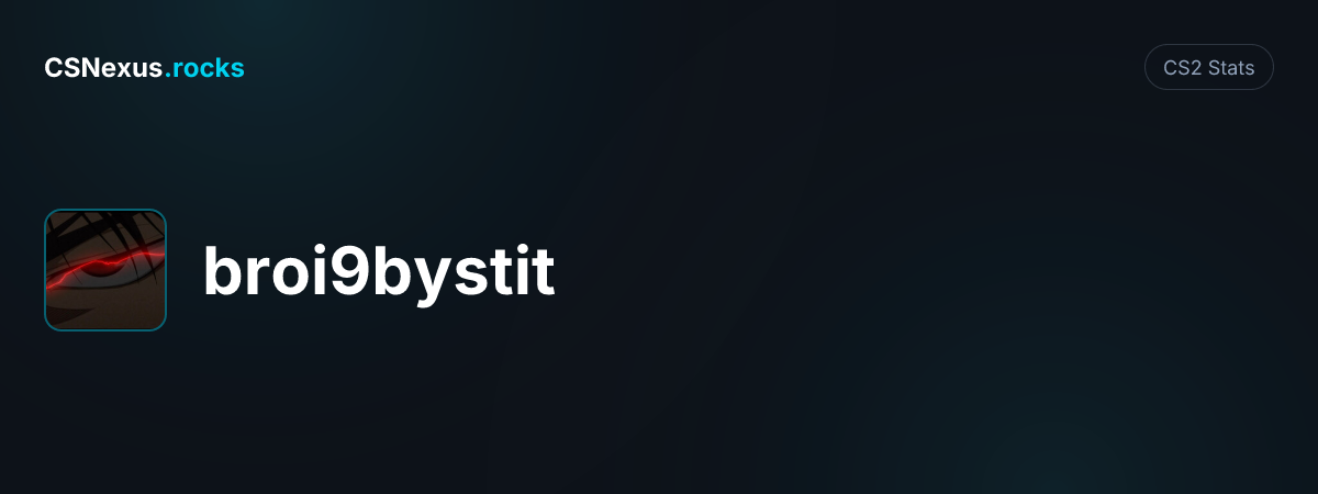 CS2 stats card for broi9bystit
