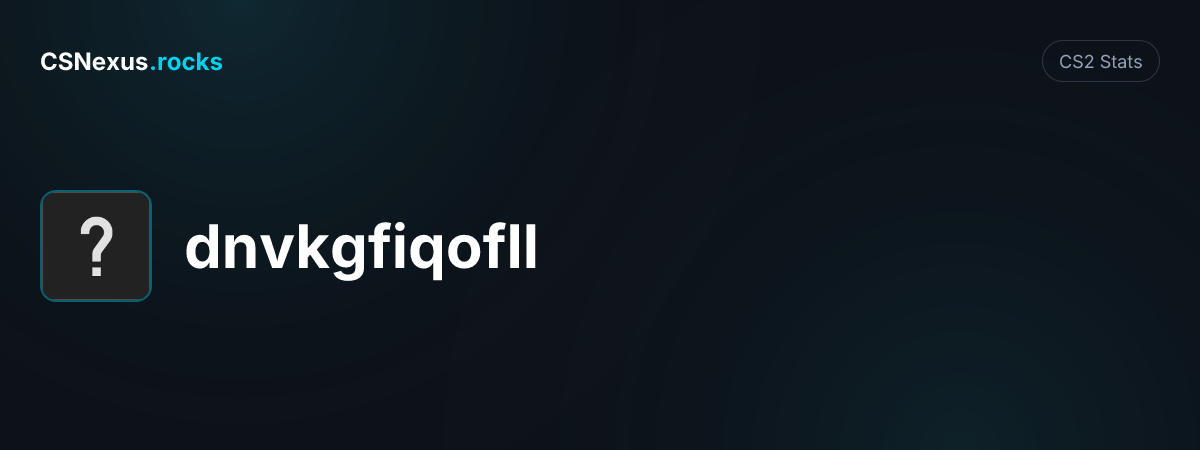 CS2 stats card for dnvkgfiqofll