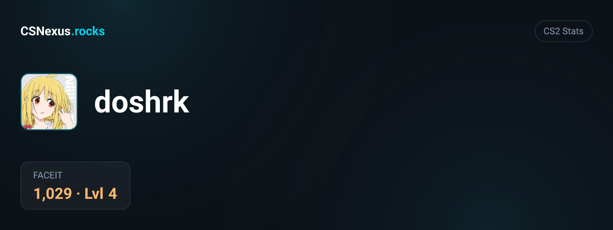 CS2 stats for doshrk
