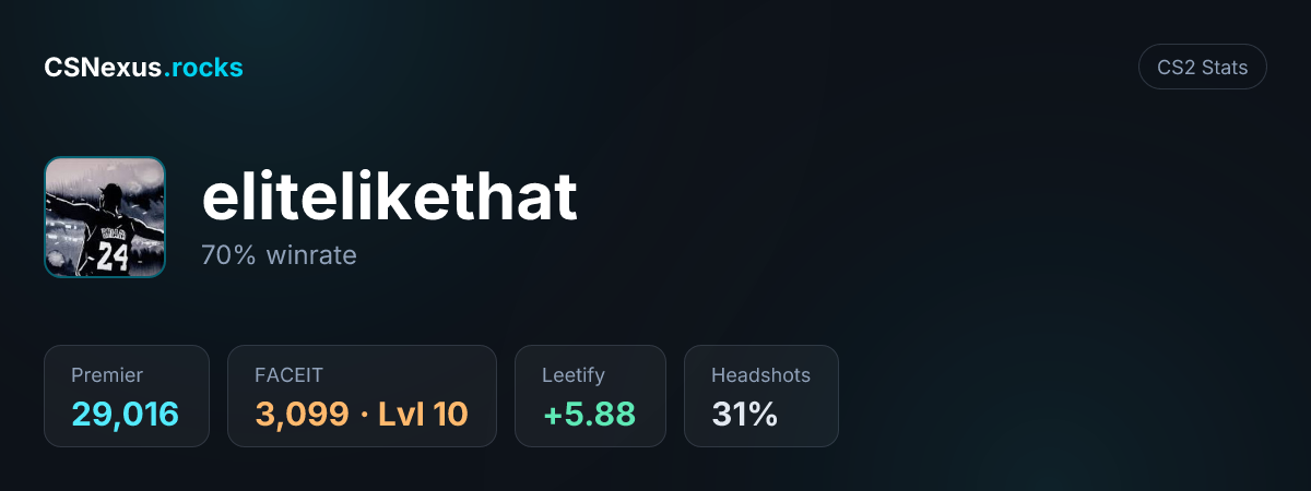 CS2 stats for elitelikethat