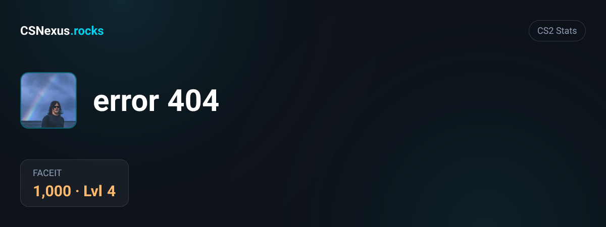 CS2 stats card for error 404