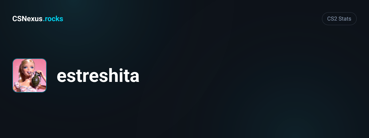 CS2 stats card for estreshita