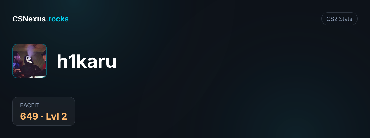 CS2 stats for h1karu