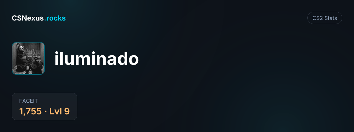 CS2 stats card for iluminado