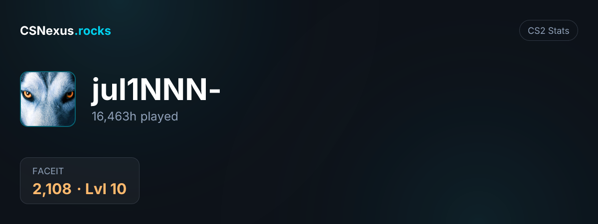 CS2 stats for jul1NNN-