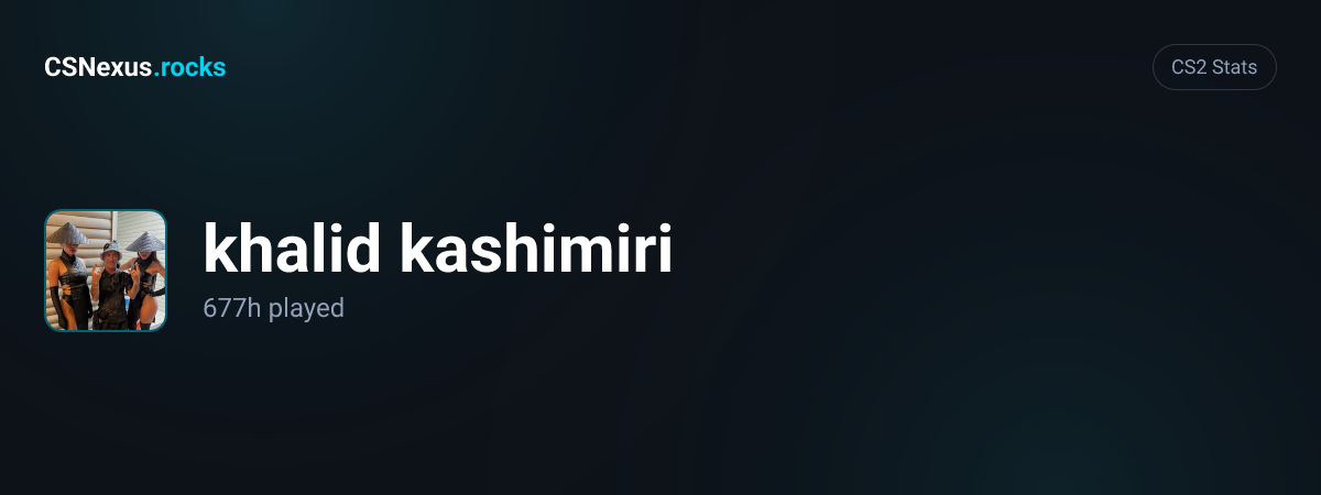 CS2 stats card for khalid kashimiri