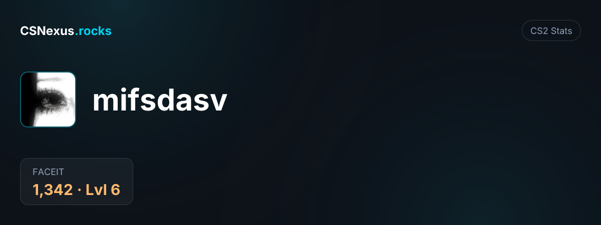 CS2 stats card for mifsdasv