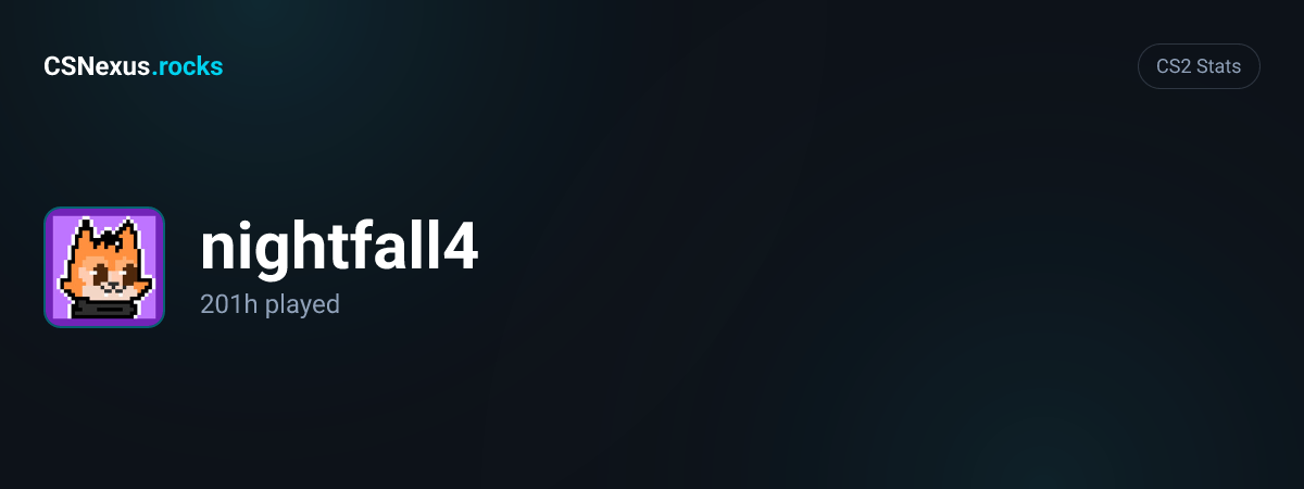 CS2 stats for nightfall4
