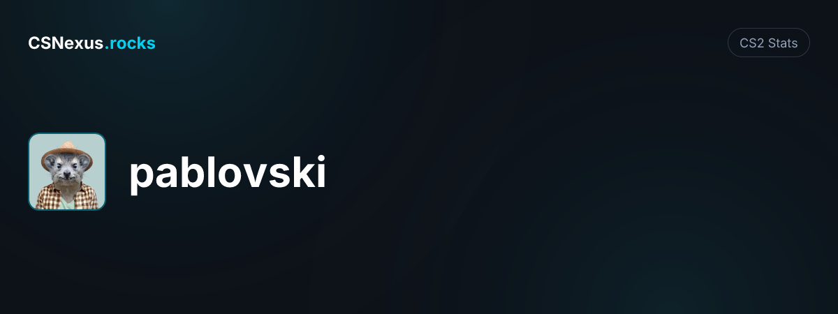CS2 stats card for pablovski