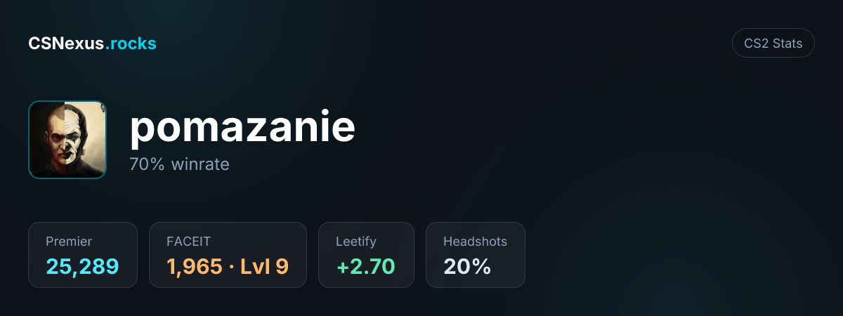 CS2 stats card for pomazanie