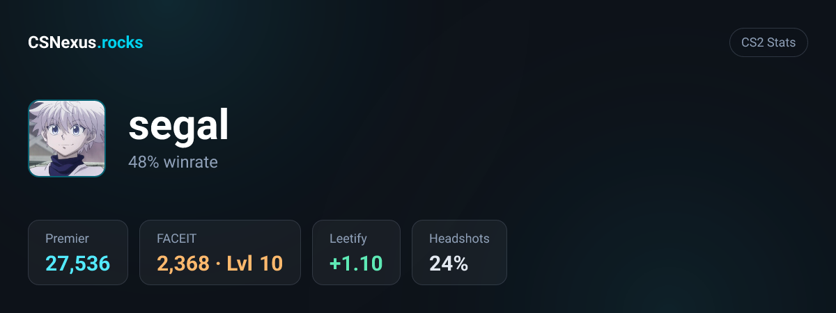 CS2 stats for segal