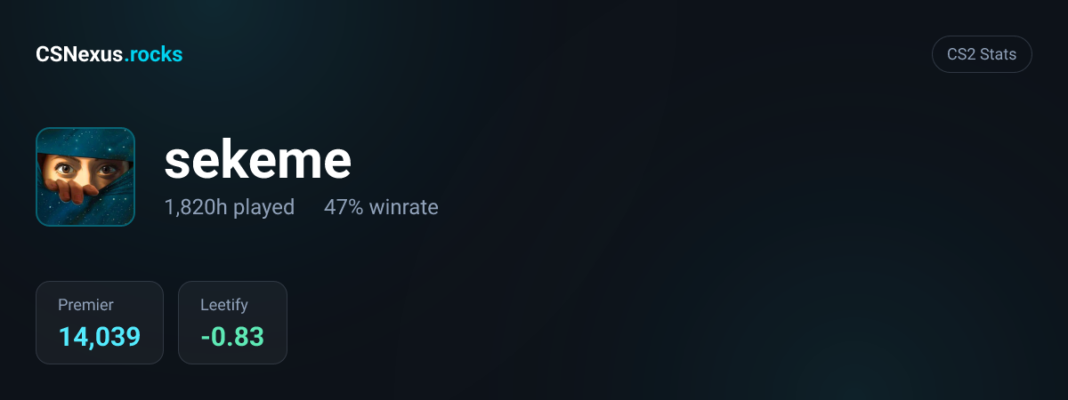 CS2 stats for sekeme