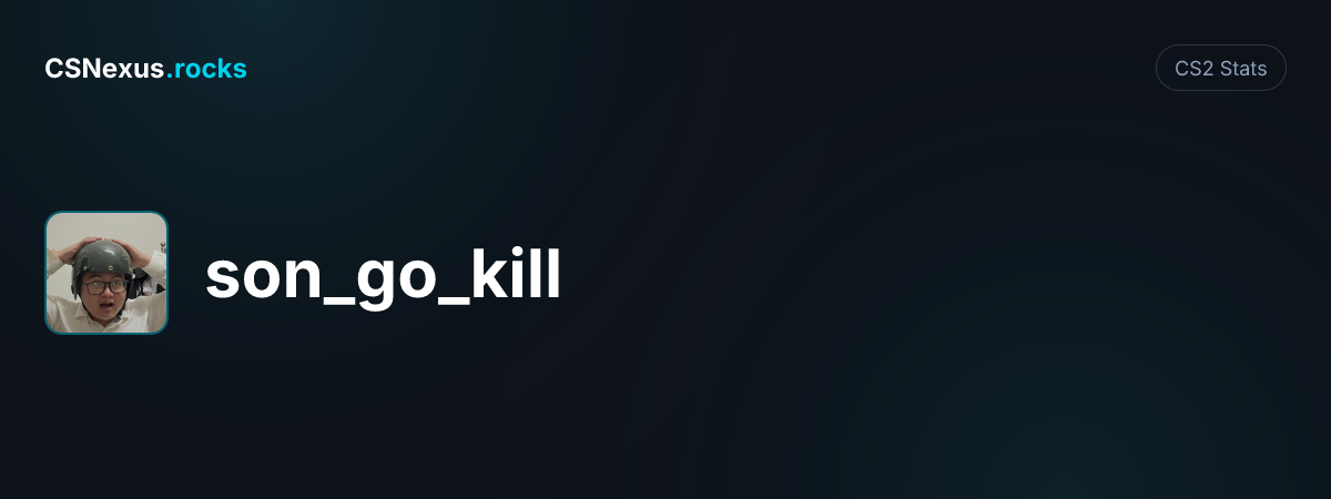 CS2 stats card for son_go_kill