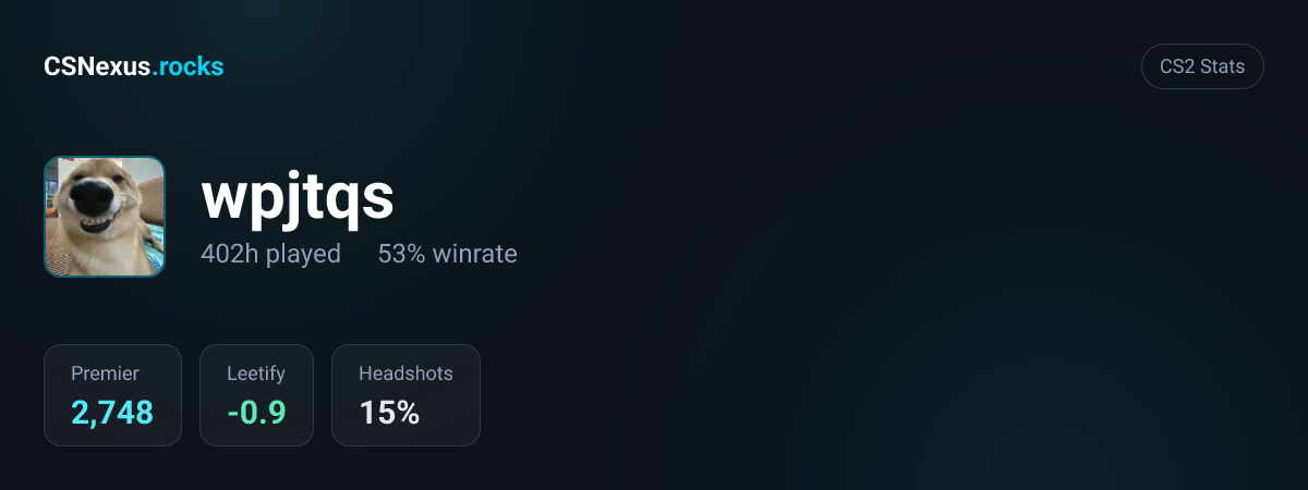 CS2 stats for wpjtqs